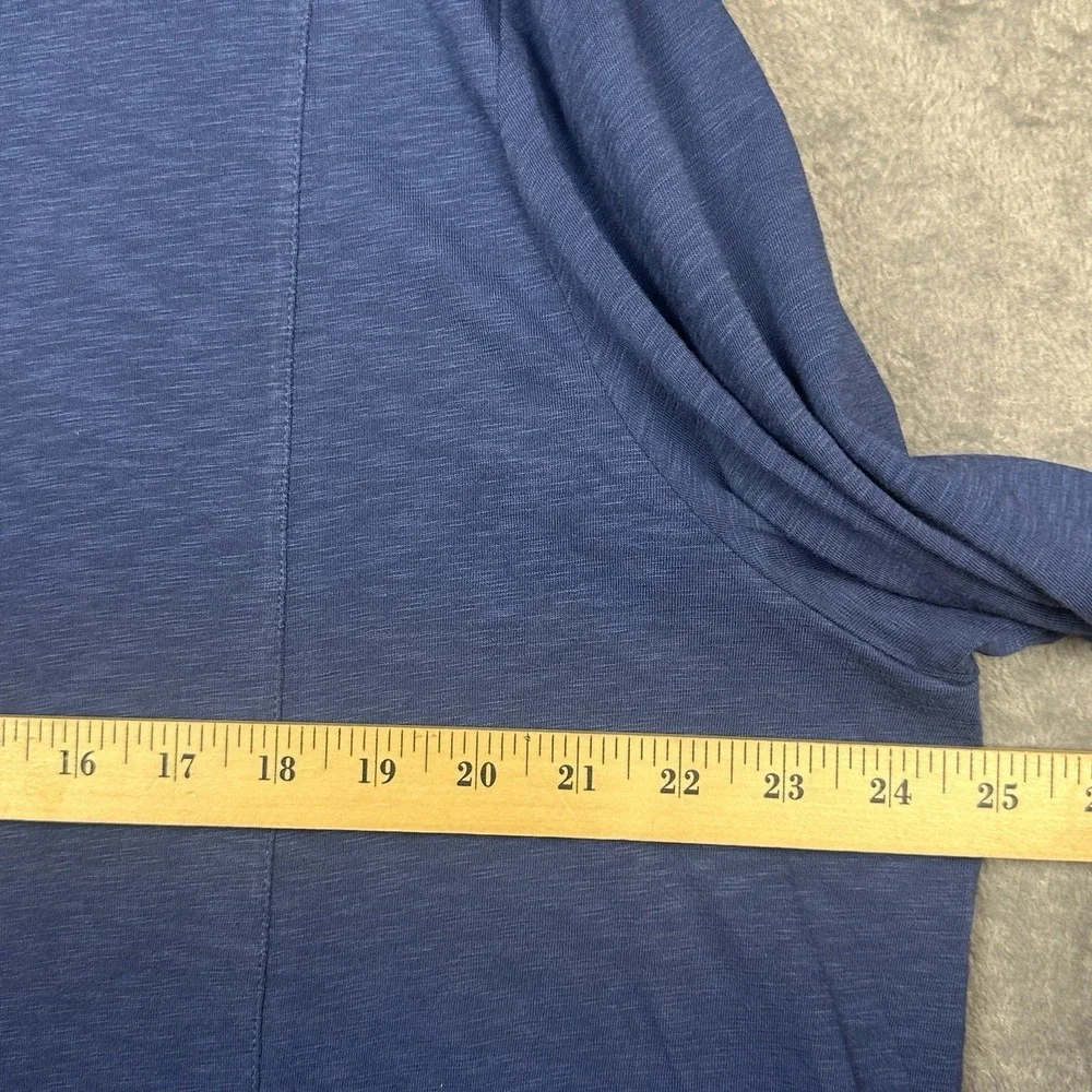 J Jill Hooded Jacket Women's‎ XL Blue Slouchy Pockets Roll Tab Sleeves Full Zip